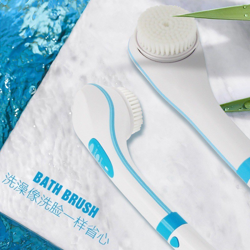 电动洗澡神器搓澡仪按摩全自动A搓泥懒人擦搓长柄后背沐浴刷充电 - 图1