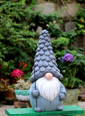 地精摆件小矮人精灵花园庭院户外甘道夫装饰霍Q比特人背景民宿拍