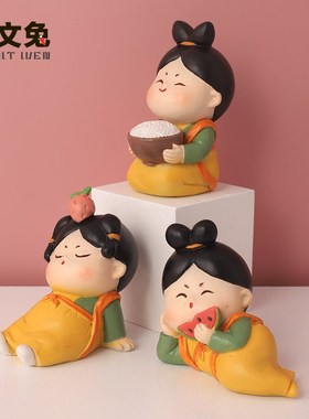 创意古风国潮唐仕女送礼好物可爱摆件桌面办公室桌Z面装饰摆设