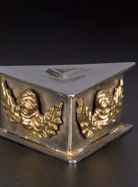 尼泊尔手工铁制金刚杵结缘 普巴橛三角架底座 宝杵结缘