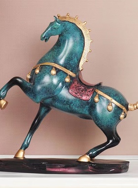 马到成功摆件玄关客厅办公室开业E礼品酒柜摆设家居胖马装饰品