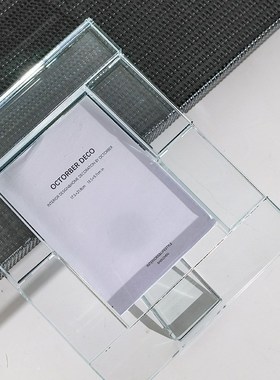 现代简约透明水晶相框摆台样板y间梳妆台床头柜玻璃照片框饰品摆