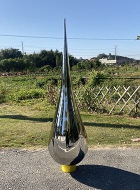 不锈钢水滴抽象i雕塑创意软装饰品摆件商场酒店会所售楼处过道装