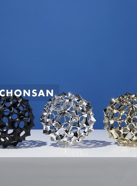 北欧现代欧式风格创意摆设铸铝镂空饰品H摆件客厅酒柜书房桌面装