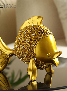 新中式年年有余金鱼n摆件家居饰品客厅玄关电视酒柜装饰过新年春