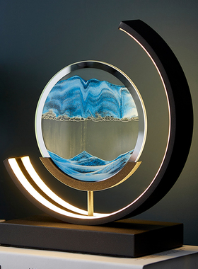 流沙画摆件创意艺术沙漏办公室轻奢高档客厅家居电视W柜酒柜装饰