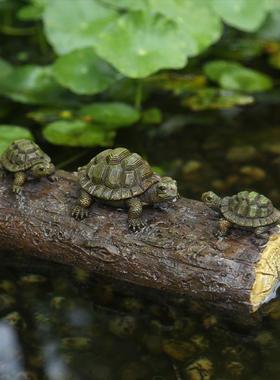 漂浮鸭子浮水青蛙摆件树脂仿真动物装饰品庭院花园水池鱼塘造景