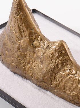 现代新中式进门摆件家居客厅玄关招财假山工艺品门口造景软装饰品