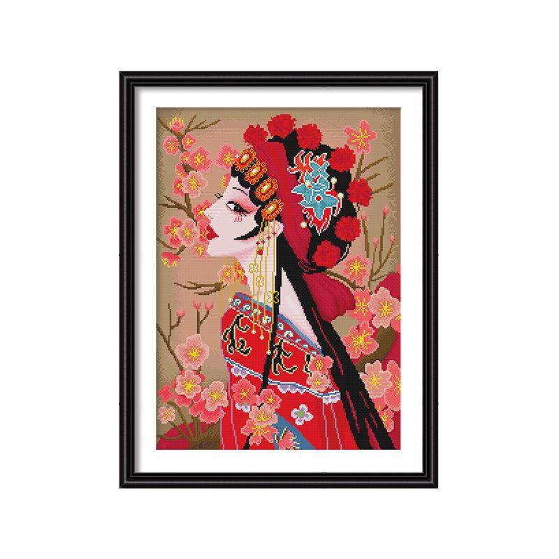 A5L满绣十字绣2023新款线绣京剧花旦古风美女客厅卧室小件手工自,淘宝优惠券,粉丝福利购,淘宝优惠卷