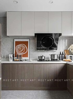 样板房样a板间厨房装饰品道具不锈钢锅具厨具摆件整体橱柜软装