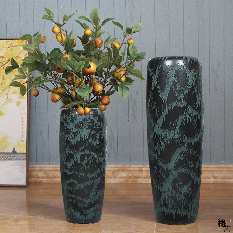 陶瓷花瓶高40cm50cqm60厘米落地插干花高款客厅电视柜样板房软装 - 图1