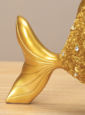 家居装饰品金鱼中式摆件客厅玄关酒柜H创意轻奢摆设电视柜乔迁礼