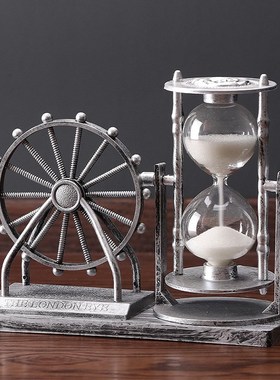 伦敦眼摩天轮沙漏创意学生礼物复古怀旧家居装P饰摆件男女生日礼