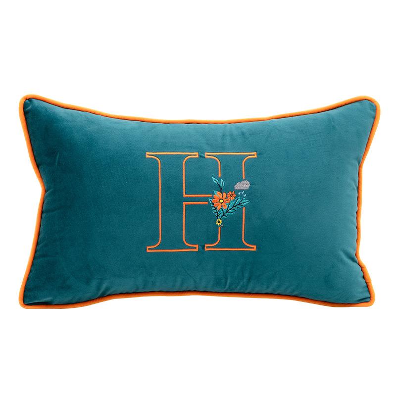 Waist support cushion office living room sofa waist pillow bedroom bay window pillow decoration bed and breakfast hotel embroidered pillow