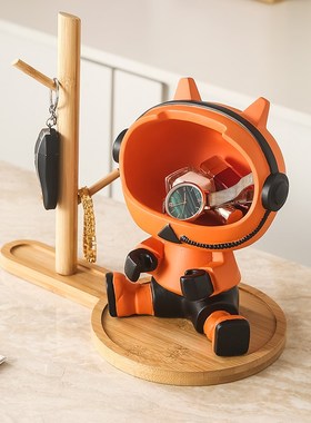 创意机器人入户进门m钥匙收纳客厅玄关装饰品鞋柜摆件轻奢乔迁礼