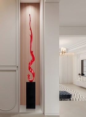 风生水起摆件细长竖高玄关装饰品客厅电H视柜壁龛软装雕塑艺术高