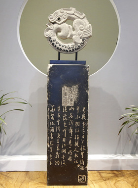 中式仿古家居饰品工艺摆件 酒z店茶楼会所玄关摆设飞龙转运龙圆壁