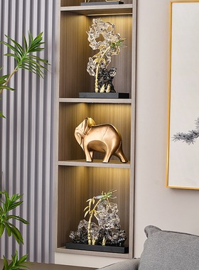 太湖石摆件高档轻m奢新中式装饰品家居玄关客厅电视柜酒柜开业礼