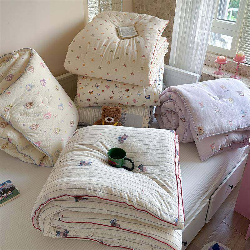 2025冬被A类水洗木棉皱皱纱大豆被被子被芯柔软舒适可水洗春秋被,淘宝优惠券,粉丝福利购,淘宝优惠卷