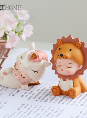 治愈系创意办公室桌面摆件儿童房间小F摆设客厅装饰品车载汽车网