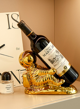 宇航员红酒架摆件轻奢高档客厅家居酒G柜电视柜装饰品餐桌玄关摆