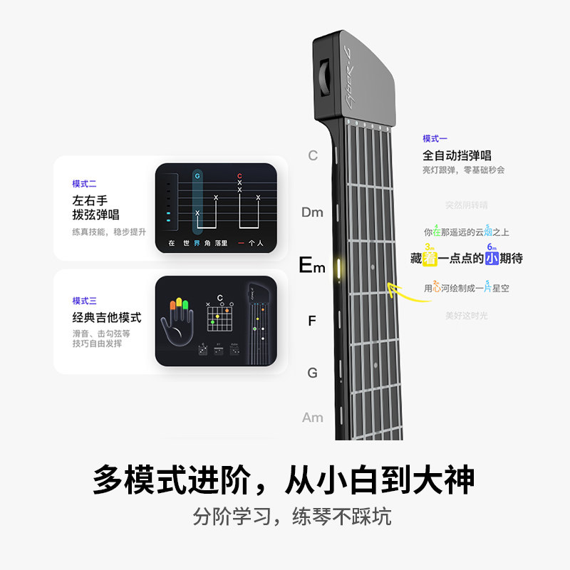 【恩雅新品】Enya 无弦吉他琴弦款  CyberG赛博智能电子 一键弹唱,淘宝优惠券,粉丝福利购,淘宝优惠卷