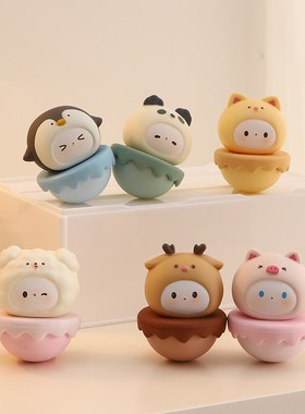 不倒翁办公室桌h面装饰品工位解压情绪稳定神器小摆件生日礼物女