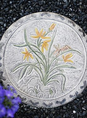 园林景观别墅庭院花园装饰摆件垫脚石露台草坪踏脚汀步石户外布置