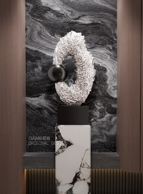 异形抽象创意艺术雕塑大摆件高级感客厅玄关楼梯下售楼处装饰品