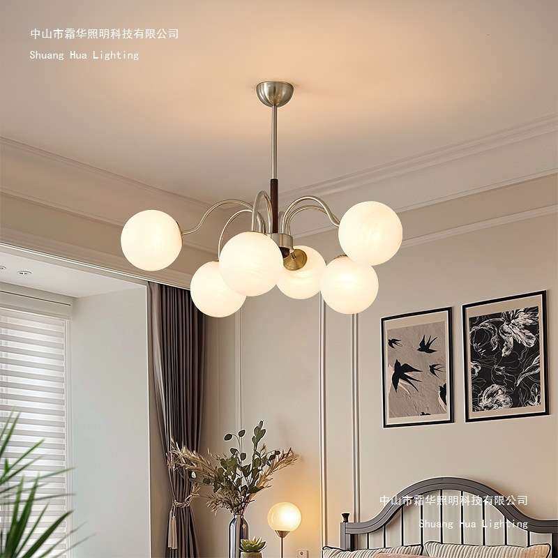 客厅吊灯法式中古风2025新款胡桃木色大厅主灯复古美式主卧室灯具,淘宝优惠券,粉丝福利购,淘宝优惠卷