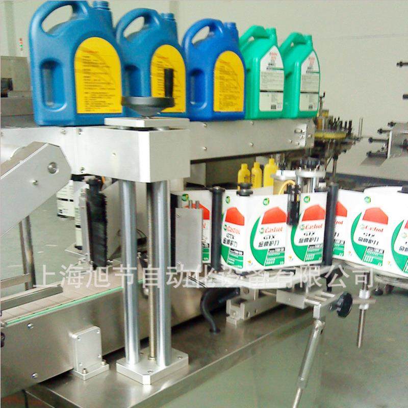 全自动汽油扁瓶正反双侧面贴标不干胶贴标签机上海润滑液瓶贴标机,淘宝优惠券,粉丝福利购,淘宝优惠卷