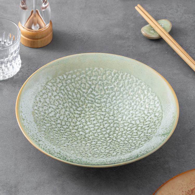 日式感窑变釉斗笠盘高颜值陶瓷盘家用沙拉盘意面盘西餐盘菜盘,淘宝优惠券,粉丝福利购,淘宝优惠卷