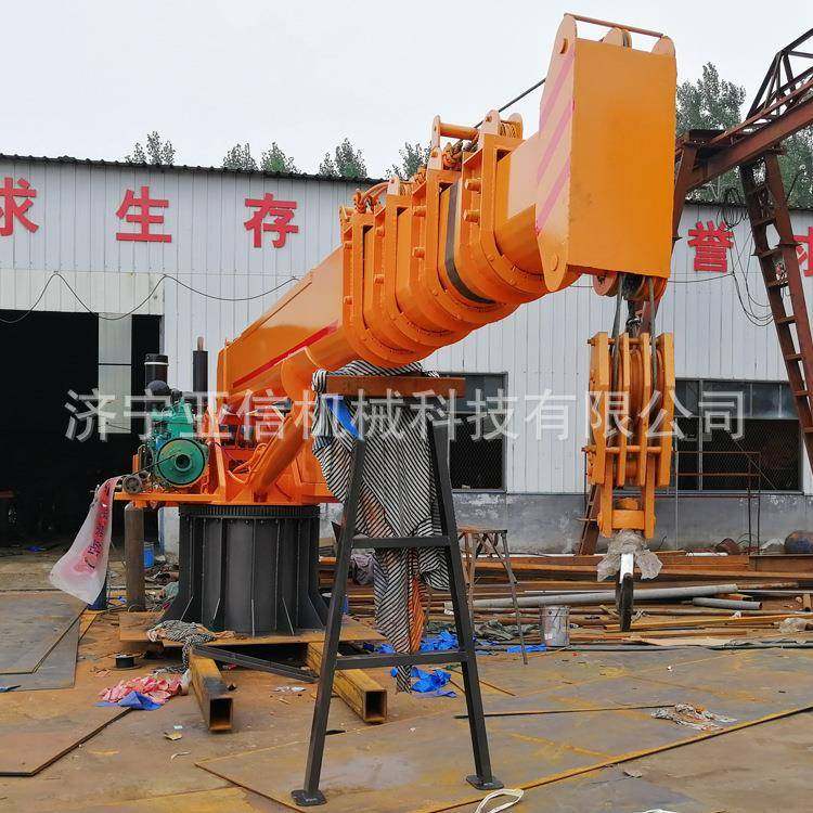 液压伸缩式船吊12吨船用吊机油电两用甲板固定吊随船起重机,淘宝优惠券,粉丝福利购,淘宝优惠卷