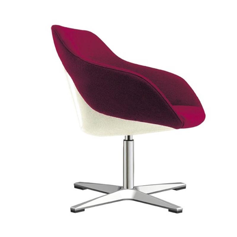 4S店咖啡厅欧式简约时尚接待会客洽谈创意布艺沙发单人位定型棉椅 - 图1