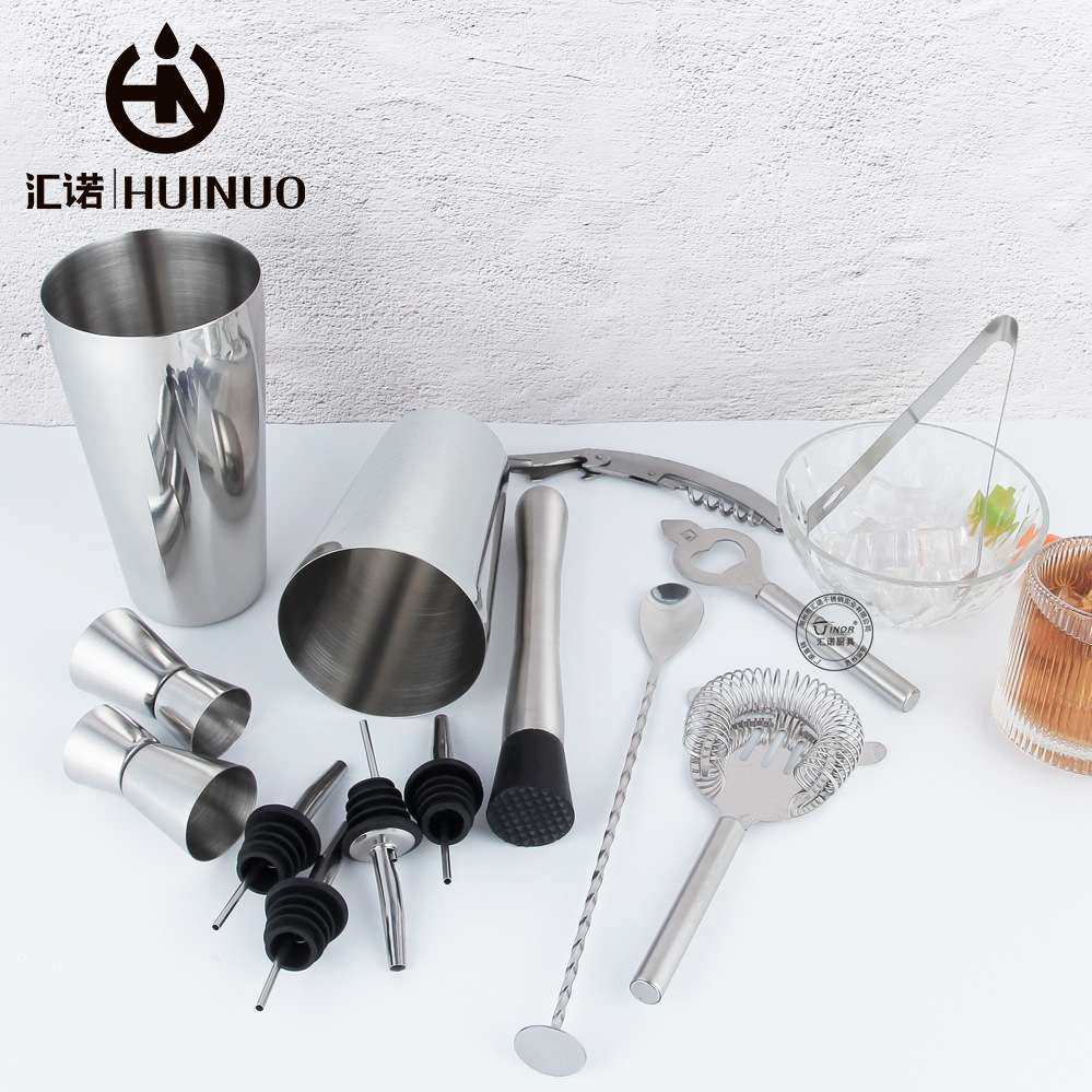 13件酒吧工具波士顿鸡尾酒调酒器调酒师套装不锈钢雪克杯套装工具,淘宝优惠券,粉丝福利购,淘宝优惠卷