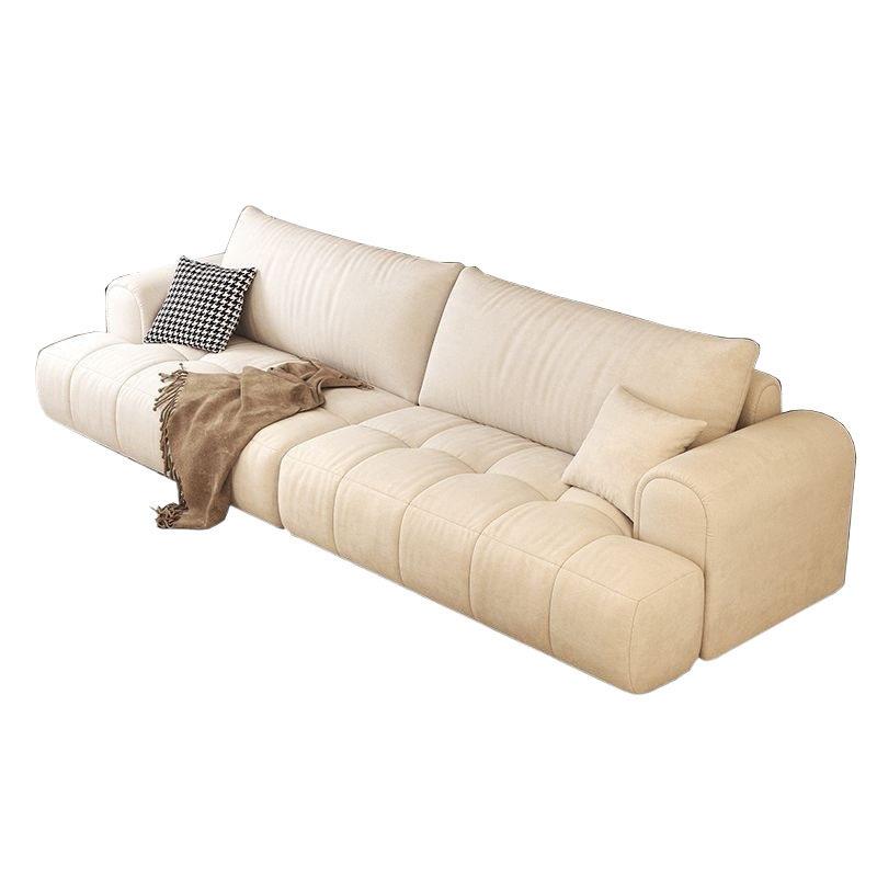 Cream style puff sofa small apartment rental living room simple modern internet celebrity fabric marshmallow straight row sofa