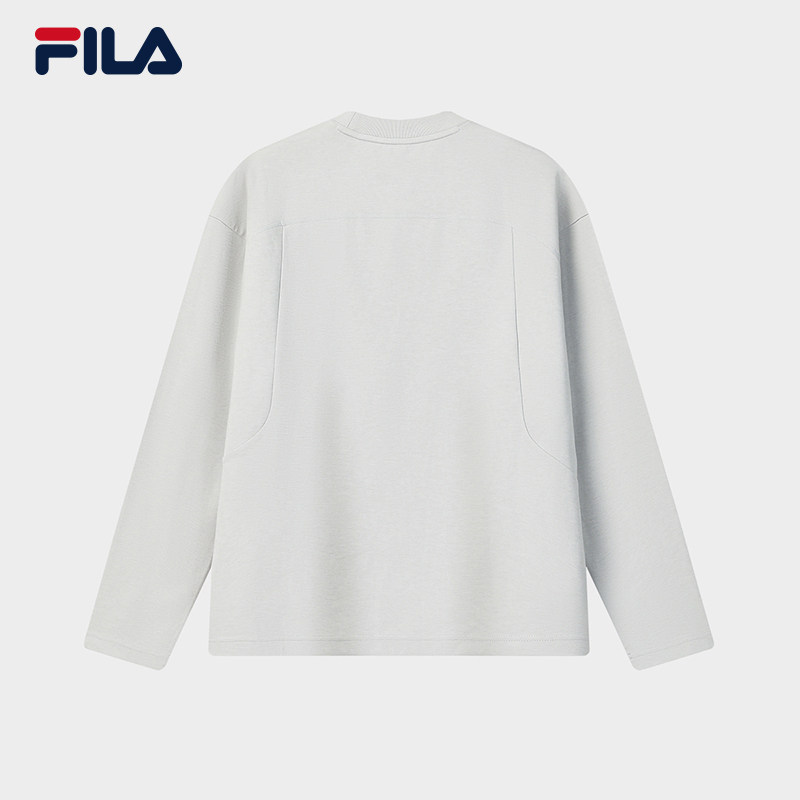 FILA MILANO斐乐官方男子针织长袖衫2026春季新款简约宽松长T恤,淘宝优惠券,粉丝福利购,淘宝优惠卷