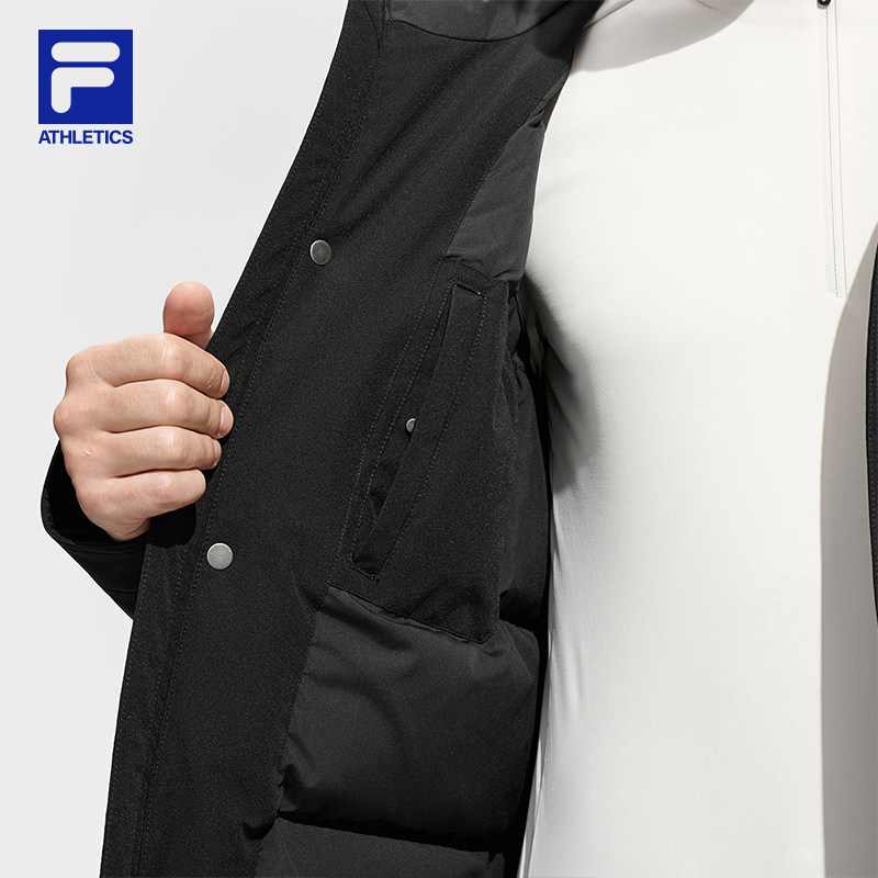FILA斐乐男羽绒服2025冬新健身运动保暖连帽外套防泼水工装派克服,淘宝优惠券,粉丝福利购,淘宝优惠卷