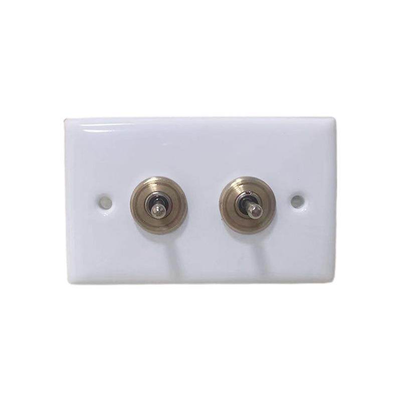 现货复古民宿拨杆开关陶瓷白色家用酒店开关面板单双三开墙壁开关,淘宝优惠券,粉丝福利购,淘宝优惠卷