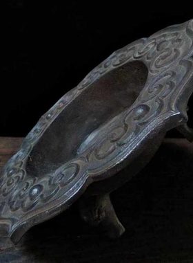 复古老铁炭火炉取暖炉实用收藏佳品影视道具仿古铁盆古玩收藏摆件