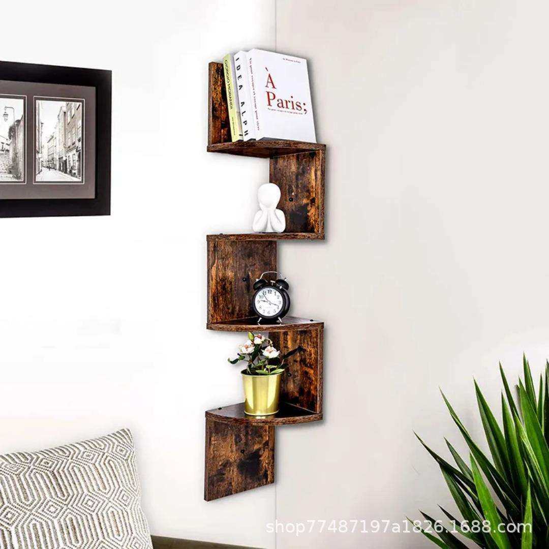 木制墙上收纳架卧室客厅壁挂架隔板转角架多层书架厨房浴室置物架,淘宝优惠券,粉丝福利购,淘宝优惠卷