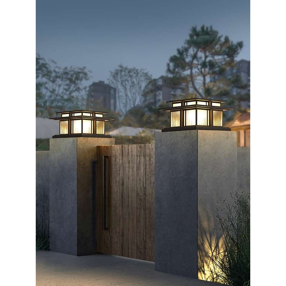 太阳能柱头灯户外庭院围墙灯防水接电款大门柱子灯别墅大门柱灯,淘宝优惠券,粉丝福利购,淘宝优惠卷