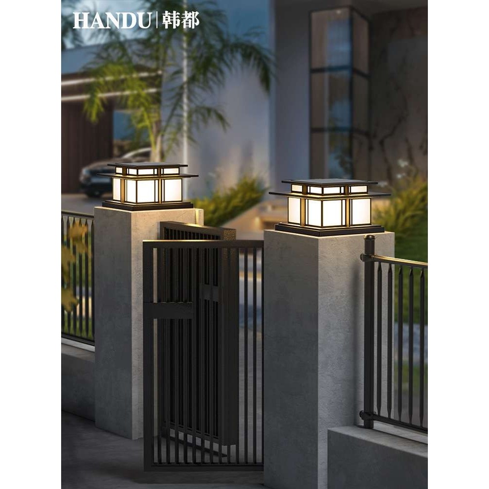 太阳能柱头灯户外庭院围墙灯防水接电款大门柱子灯别墅大门柱灯,淘宝优惠券,粉丝福利购,淘宝优惠卷