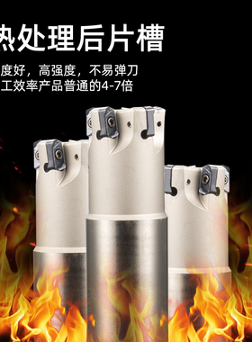 数控LNMU03快进给刀杆CNC加工中心高效快速立铣刀盘双面刃铣刀片