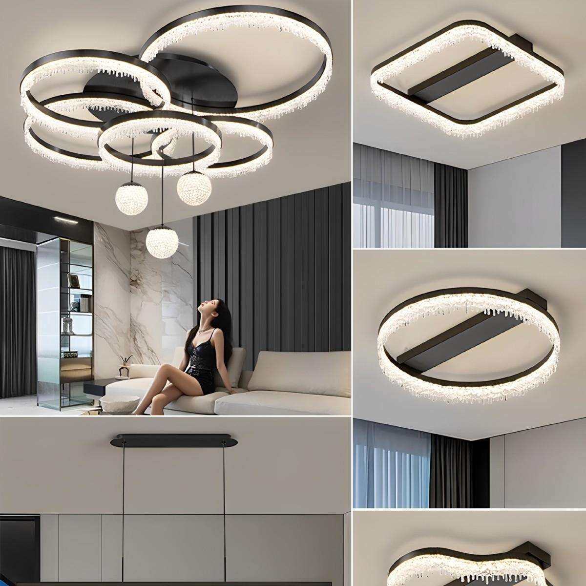 客厅吊灯2025新款轻奢感意式极简客厅主灯吸顶灯全屋灯具套餐,淘宝优惠券,粉丝福利购,淘宝优惠卷