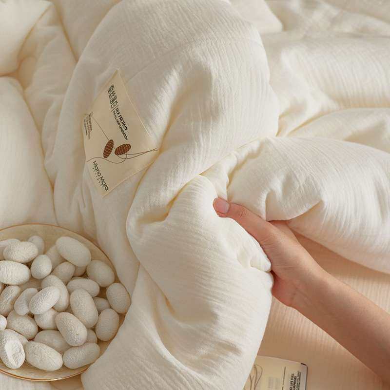 A类母婴级全棉雾感纱蚕丝蛋白春秋被加厚四季通用保暖冬被子母被,淘宝优惠券,粉丝福利购,淘宝优惠卷