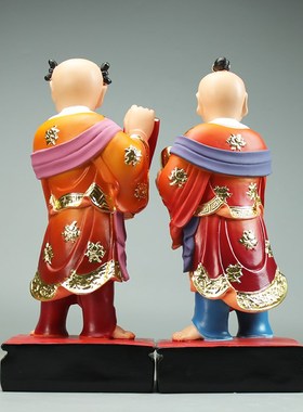招财进宝童子摆件招财童子进宝郎君神像财神护法手工树脂摆件12寸