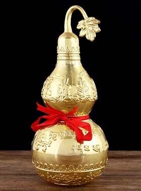 家居饰品六字真言铜合金百草葫z芦开业送礼办公室摆件客厅玄关招