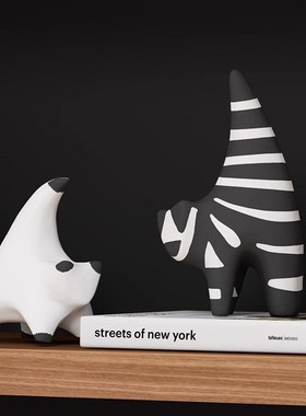 北欧现代高级感家居软装饰品客厅玄关H办公室样板间乔迁轻奢摆件