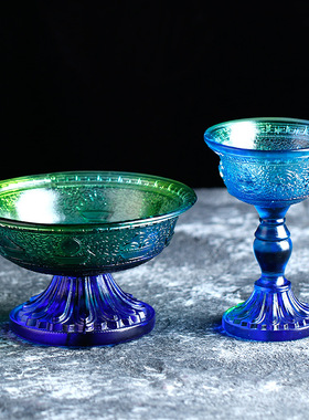 琉璃护法杯八吉j祥的法器藏式供杯供佛修禅摆件家居供奉寺院供台